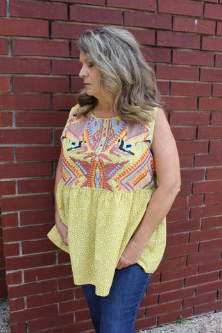 Samantha Embroidered Plus Top
