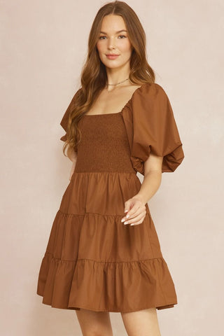 Buffy Square Neck Tiered Dress