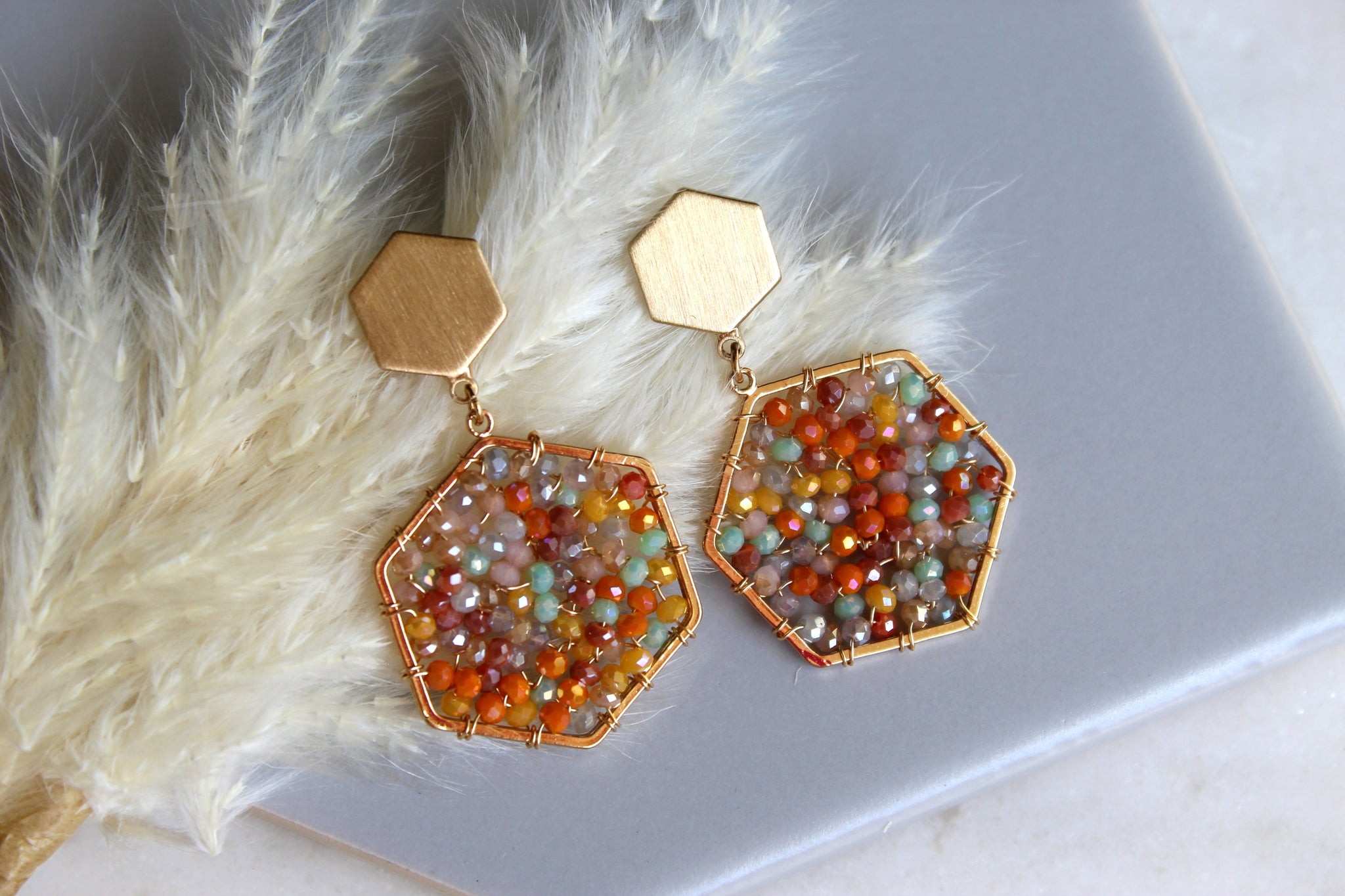 Ciara Hexagon Earring