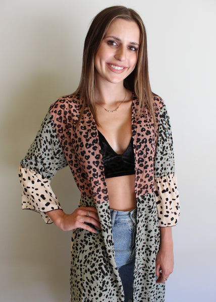 Sissy Leopard Kimono Top