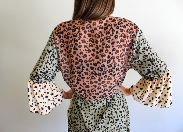 Sissy Leopard Kimono Top